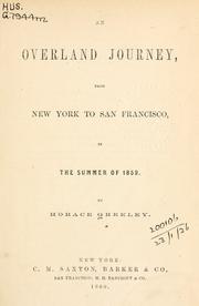 Cover of An overland journey