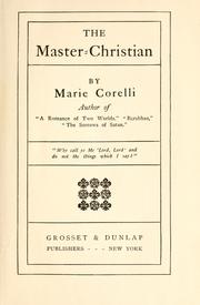 Cover of The master-Christian