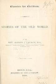Cover of Stories of the old world