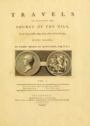 Cover of Travels to discover the source of the Nile