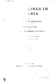 Cover of Travels in Arabia Deserta