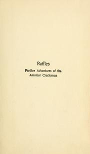 Cover of Raffles, Further Adventures of the Amateur Cracksman
