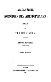 Cover of Ausgewählte Komödien des Aristophanes