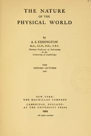 Cover of The Nature of the Physical World