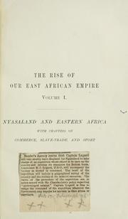 Cover of The rise of our East African Empire