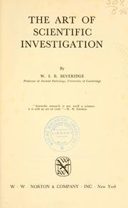 Cover of The art of scientific investigation