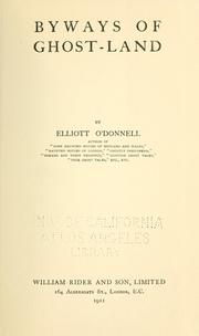 Cover of Byways of ghost-land