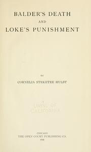 Cover of Balder's death and Loke's punishment