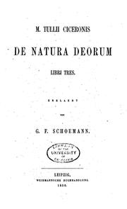 Cover of De Natura deorum