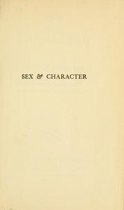 Cover of Geschlecht und Charakter