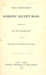 Cover of Miss Beecher's domestic receipt book