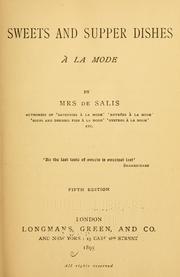Cover of Sweets and supper dishes à la mode