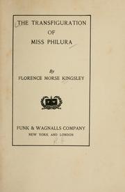 Cover of The transfiguration of Miss Philura