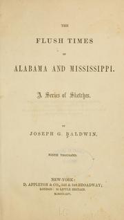 Cover of The flush times of Alabama and Mississippi