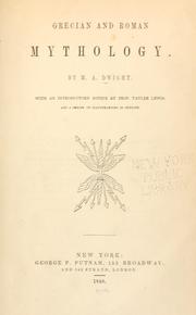 Cover of Grecian and Roman mythology