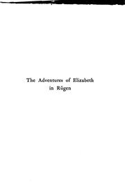Cover of The Adventures of Elizabeth in Rügen