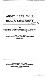 Cover of Army Life in a Black Regiment