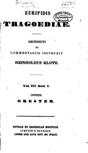 Cover of Euripidis Tragoediae