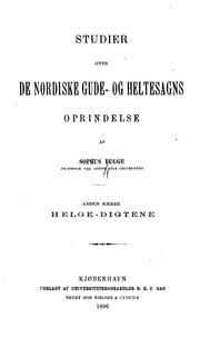 Cover of Studier over de nordiske gude- og heltesagns oprindelse