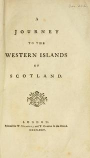 Cover of A Journey to the Western Islands of Scotland