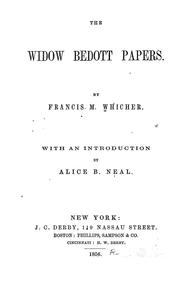 Cover of The Widow Bedott papers