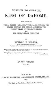 Cover of A mission to Gelele, King of Dahome