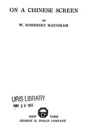 Cover of On a Chinese screen