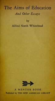 Cover of The aims of education, and other essays