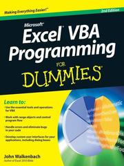 Cover of Excel VBA Programming For Dummies