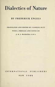 Cover of Dialektik der Natur