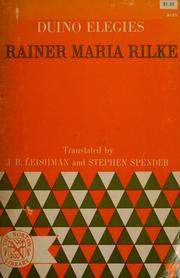Cover of Duineser Elegien