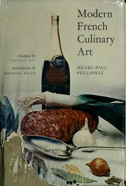 Cover of Modern French culinary art