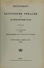 Cover of Zeitschrift für ägyptische Sprache und Altertumskunde