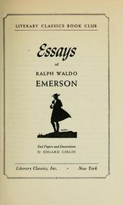 Cover of Essays, first series