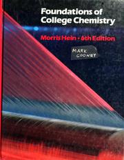 Cover of Foundations of college chemistry