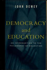Cover of Democracy and Education