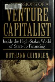 Cover of Confessions of a venture capitalist