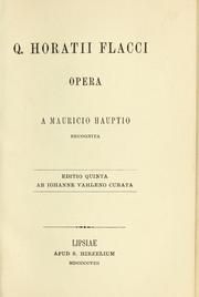 Cover of Q. Horatii Flacci opera