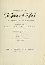 Cover of The literature of England