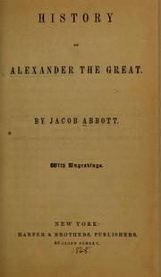 Cover of History of Alexander the Great