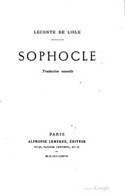 Cover of Sophocle
