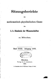 Cover of Sitzungsberichte