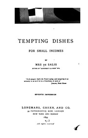 Cover of Tempting dishes for small incomes