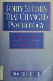 Cover of Forty studies that changed psychology