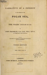 Cover of Journey to the shores of the Polar sea, in 1819-20-21-22