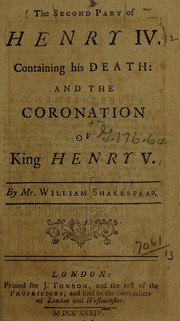Cover of Henry IV, Part 2