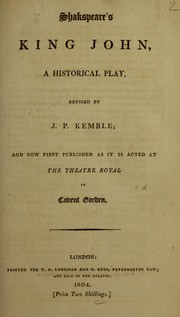 Cover of King John