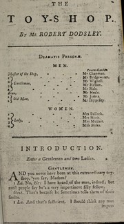 Cover of The Toy-Shop; a Dramatick Satire