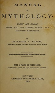 Cover of Manual of mythology