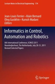 Cover of Informatics In Control Automation And Robotics